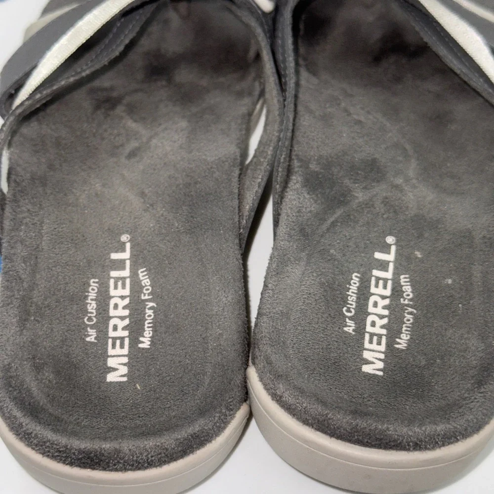 Merrell Terran Post II Charcoal Grey Memory Foam Sandals Womens 5 J000498